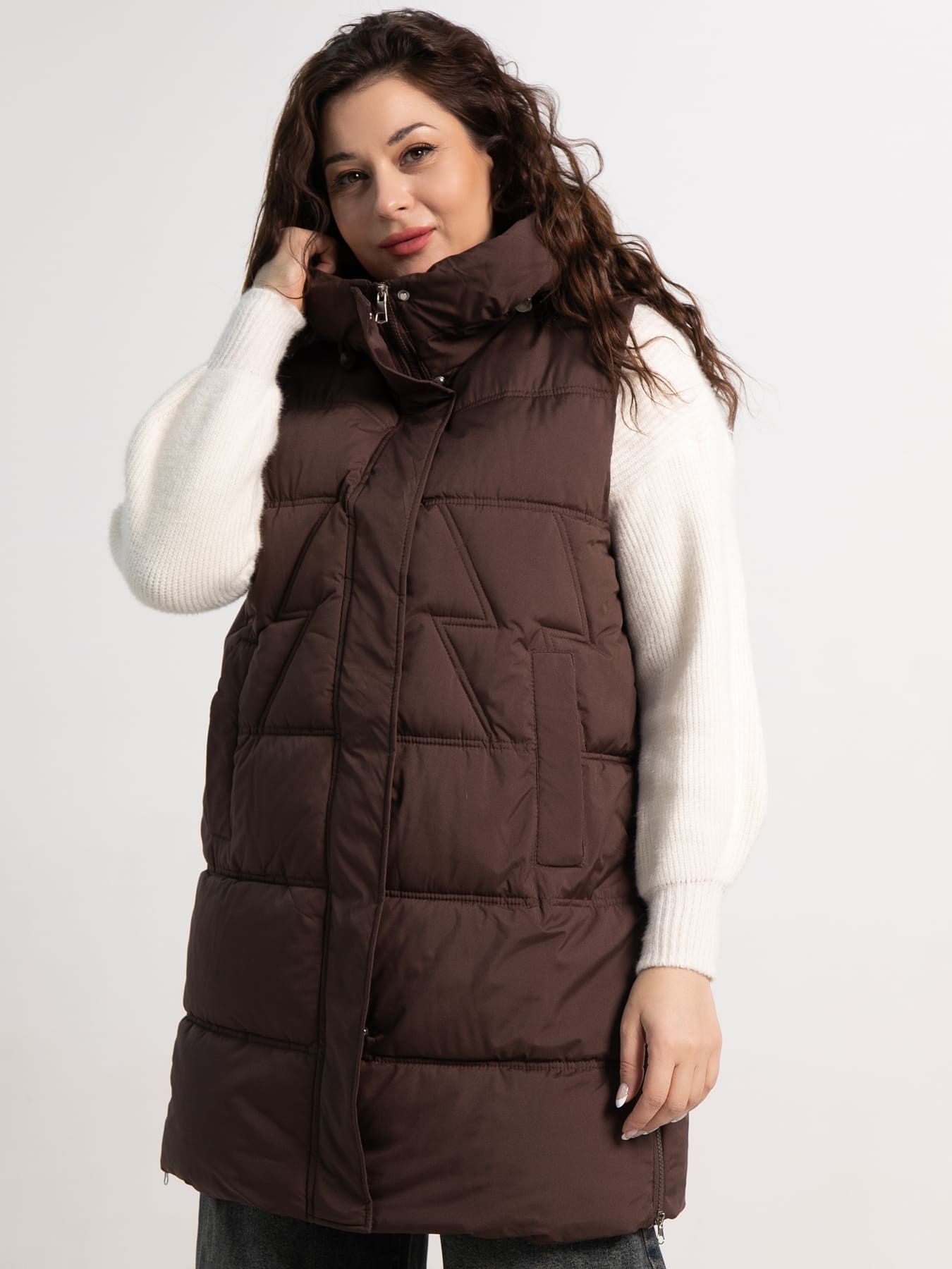 Жилет утепленный Вега (горький шоколад) Б15304-18М
