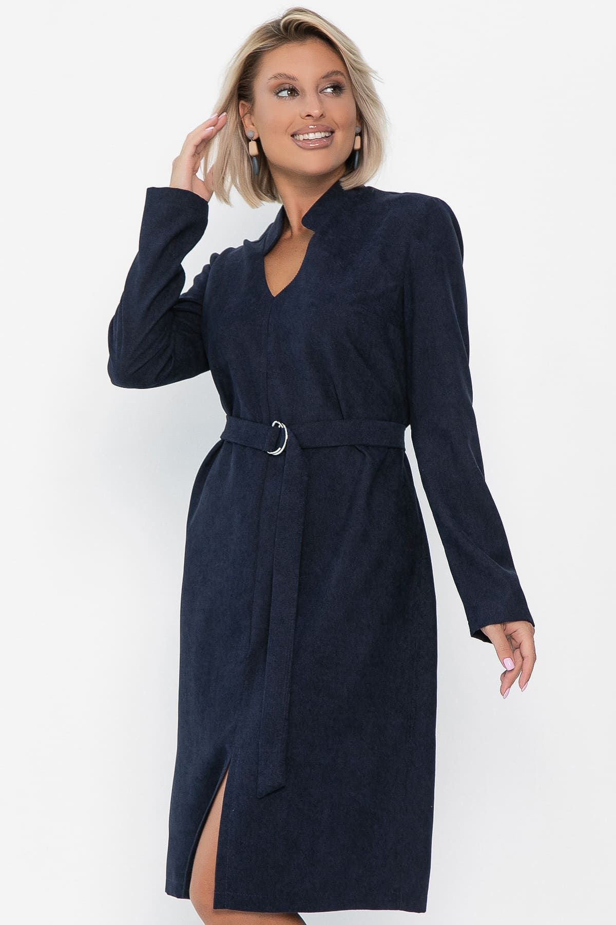 Платье Классическая грация (синее) П13664-19М