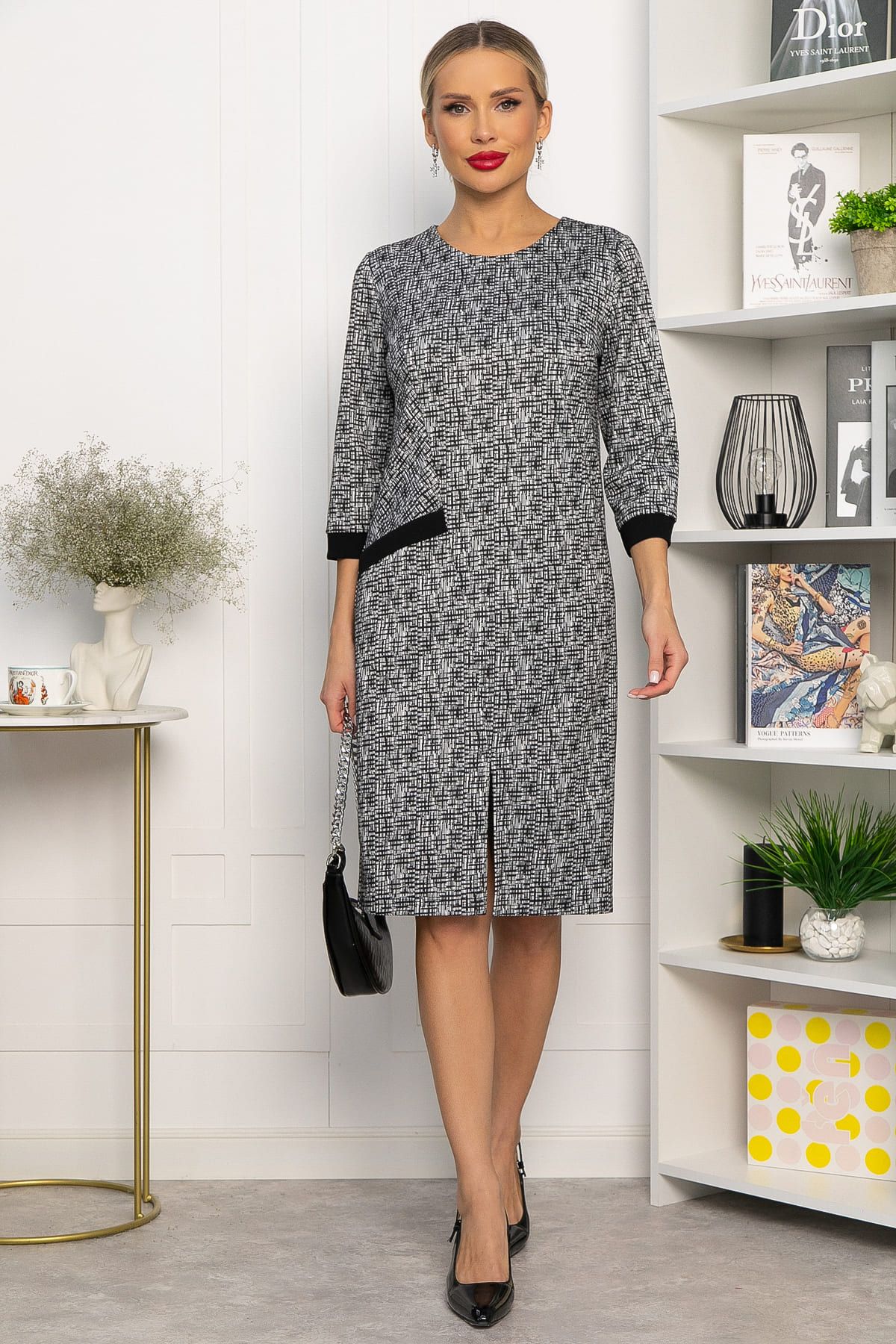 Платье Твоя мода (темно-серое) П13747-19М