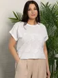 Блуза Таня (белая/бабочки) Б15708-20М