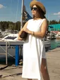 Платье льняное Тропик (белое) П16032-1М