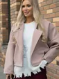 Пальто укороченное Хайт  (пудра) Б14315-7М