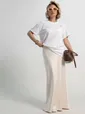 Юбка атласная Эвелин (сливочная) Ю15382-25М