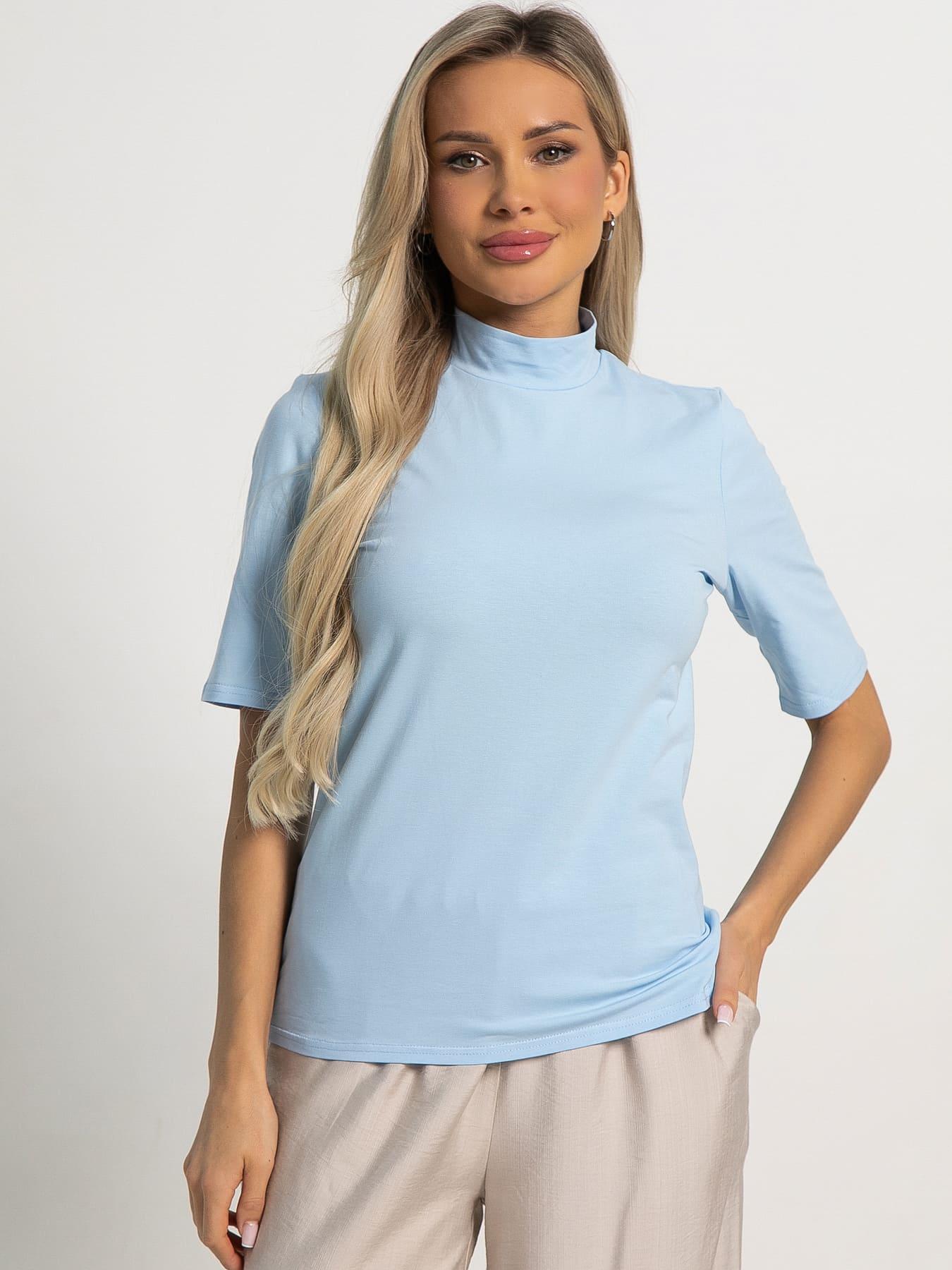 Водолазка с коротким рукавом (голубая) Б15599-50М
