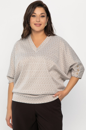 Джемпер трикотажный Вэнсдей (бежевый) Б14485-4М Джемпер трикотажный Вэнсдей (бежевый) Б14485-4М