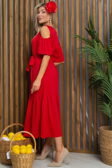 Платье Разбивая сердца (красное) П13347-7М