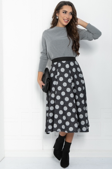 Юбка Осенний вальс (серая) Ю11751