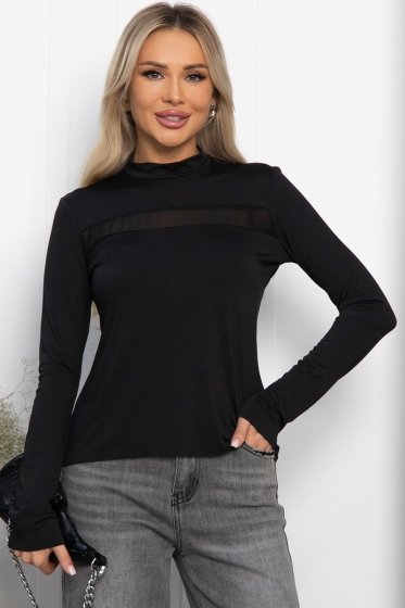 Водолазка трикотажная Лисса (черная) Б14298-22М