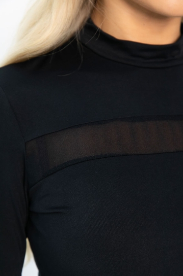 Водолазка трикотажная Лисса (черная) Б14298-22М