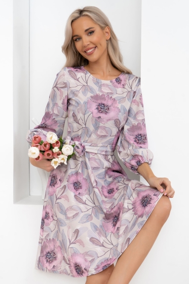 Платье Изабелла (серое) П13791-45М